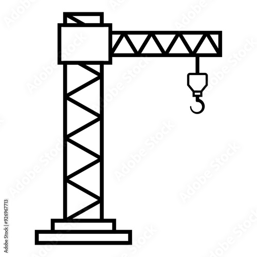 crane for construction and cargo lifting warehouse loading unloading errection icon