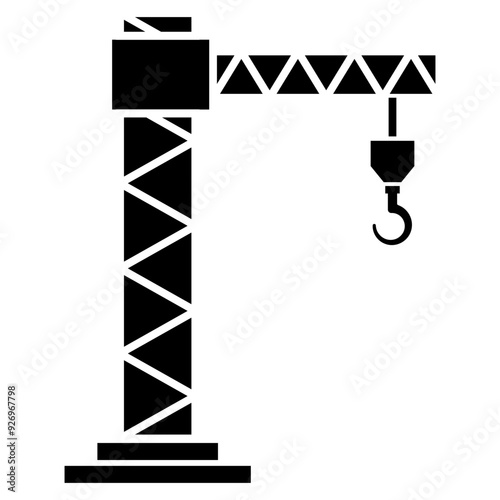 crane for construction and cargo lifting warehouse loading unloading errection icon