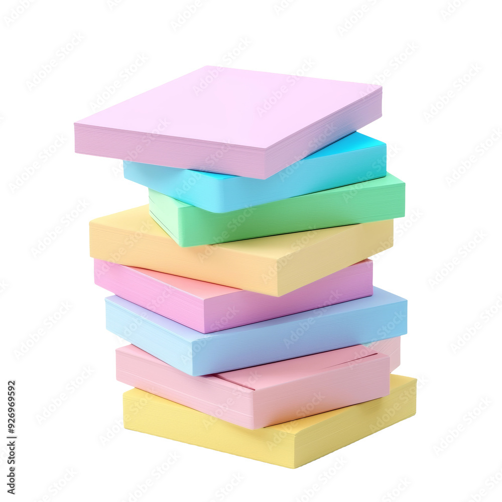 Stack of colorful sticky notes isolated on a white background. Stack of colorful sticky notes isolated on a white background.