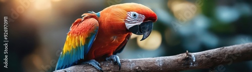 Exotic bird care, vibrant feathers, dynamic interaction, avian beauty photo