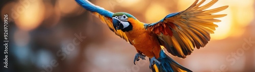 Exotic bird care, vibrant feathers, dynamic interaction, avian beauty photo