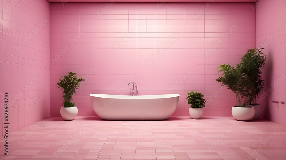 Bathroom floor texture with a checkered background and pink tile walls Bathroom floor texture with a checkered background and pink tile walls