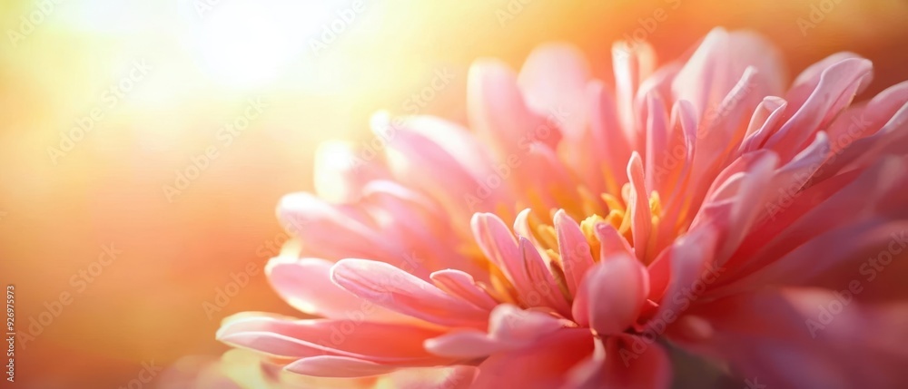 Close-up of a delicate pink flower in soft sunlight. Close-up of a delicate pink flower in soft sunlight.