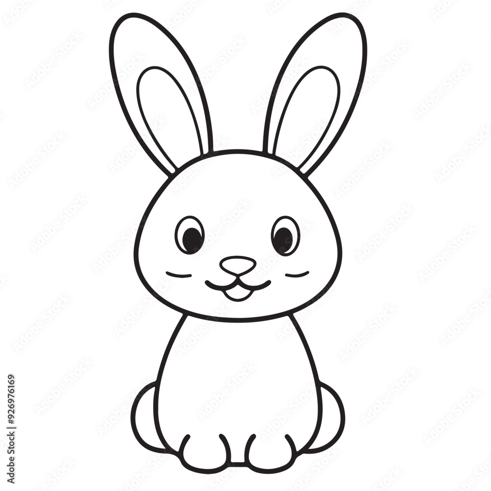 Adobe IllustratCute kawaii bunny and baby cartoon character coloring page vector illustration. Pet animal, mothers day colouring page for kidsor Artwork. Adobe IllustratCute kawaii bunny and baby cartoon character coloring page vector illustration. Pet animal, mothers day colouring page for kidsor Artwork.