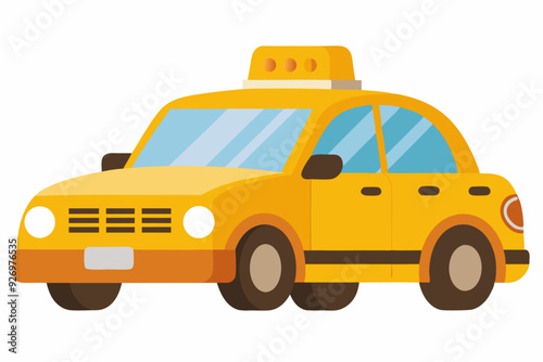 A Yellow Taxi Cab with a Light on Top