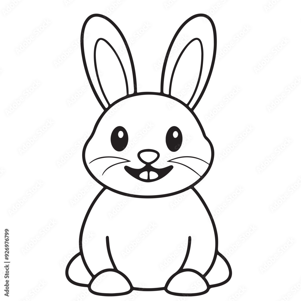 Adobe IllustratCute kawaii bunny and baby cartoon character coloring page vector illustration. Pet animal, mothers day colouring page for kidsor Artwork. Adobe IllustratCute kawaii bunny and baby cartoon character coloring page vector illustration. Pet animal, mothers day colouring page for kidsor Artwork.