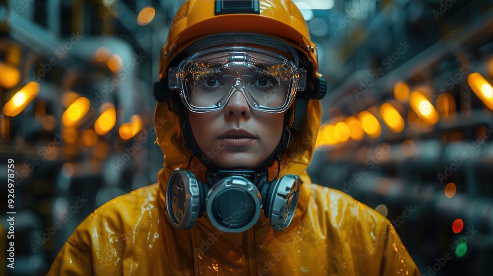 Virtual Technician Controlling Robot in Hazardous Environment | Futuristic Telepresence Technology Concept with Copy Space Virtual Technician Controlling Robot in Hazardous Environment | Futuristic Telepresence Technology Concept with Copy Space
