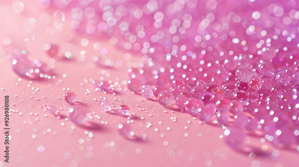 Violet beads at pink background Violet beads at pink background