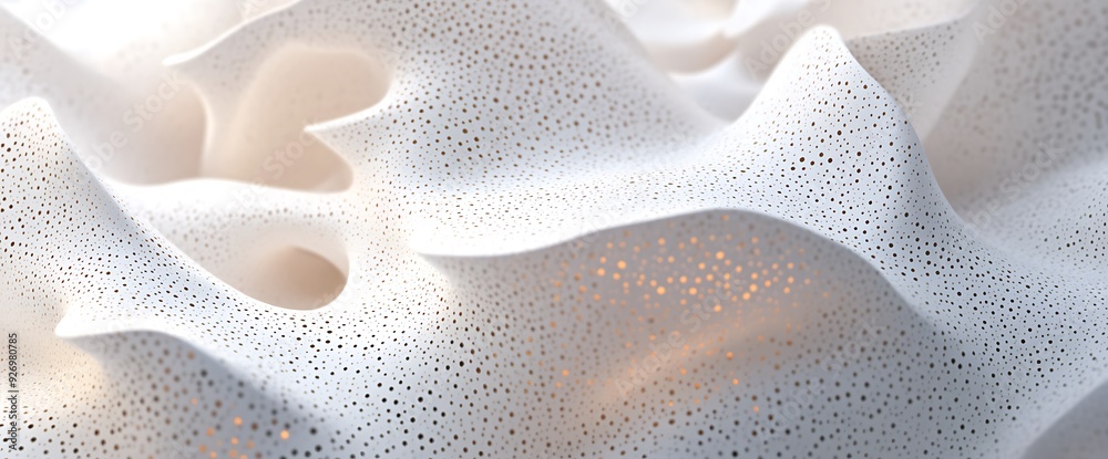 Abstract white surface with holes and soft light. Abstract white surface with holes and soft light.