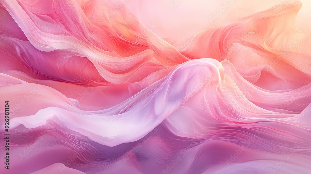 A dreamy, pink-hued landscape with flowing, abstract organic forms, evoking a sense of surreal beauty and calm. A dreamy, pink-hued landscape with flowing, abstract organic forms, evoking a sense of surreal beauty and calm.