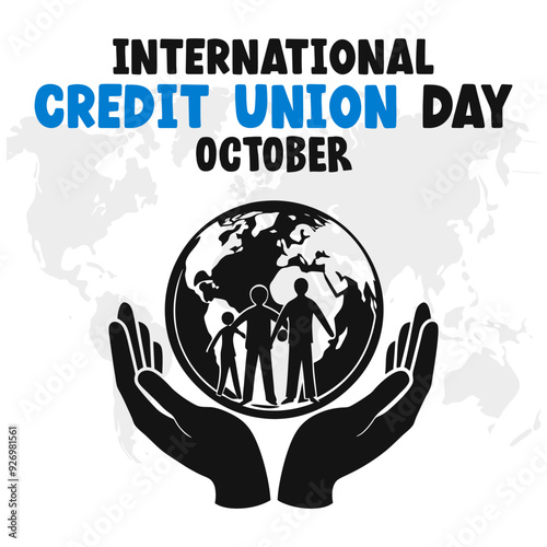 International Credit Union Day Vector Financial Community and Cooperative Design
