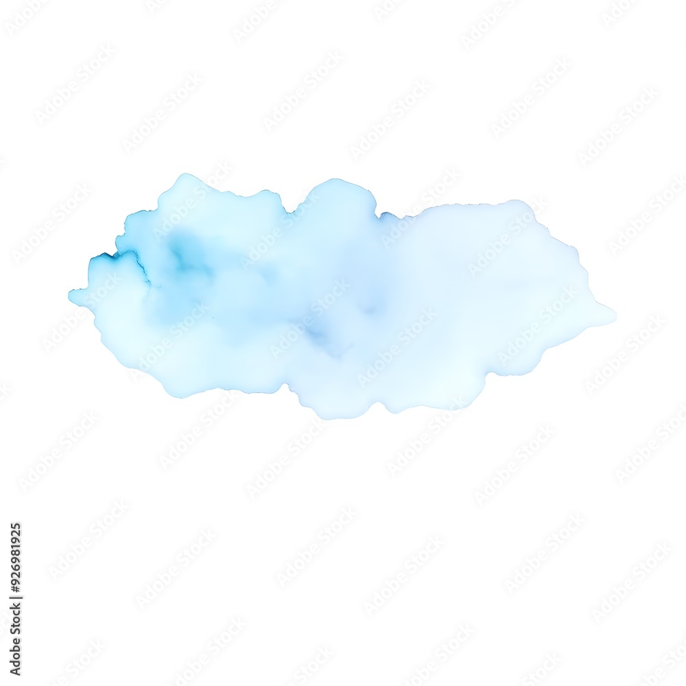 Blue watercolor splash on white background Blue watercolor splash on white background