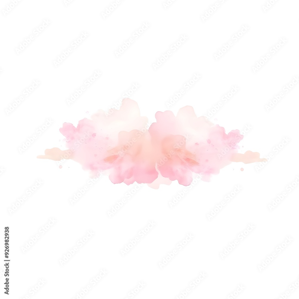 Soft abstract Watercolor pink paper isolated on white background Soft abstract Watercolor pink paper isolated on white background