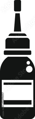 Black silhouette of a nasal spray bottle, commonly used for relieving nasal congestion
