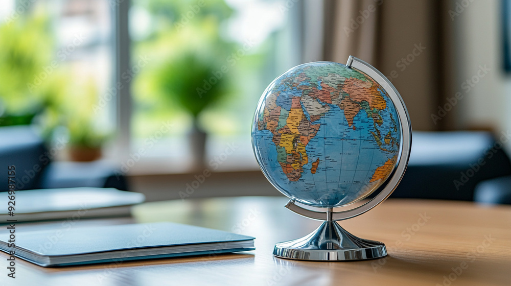 Globe on a Table by a Window Globe on a Table by a Window