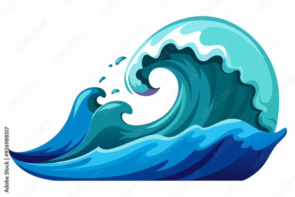 A Large Blue Wave Crashing on the Water A Large Blue Wave Crashing on the Water