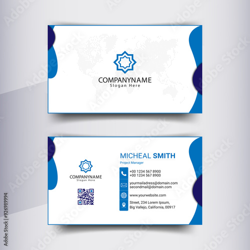 Business Card Design Template For Modern Corporate