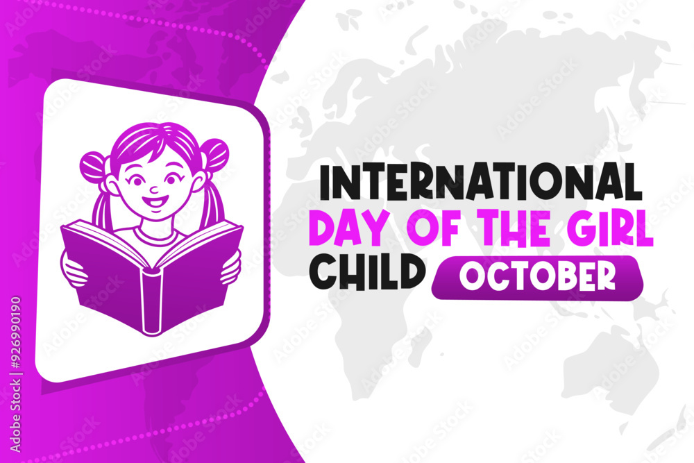 International Day of the Girl Child Background Vector Empowering and Inspirational Design for Girls' Rights International Day of the Girl Child Background Vector Empowering and Inspirational Design for Girls' Rights