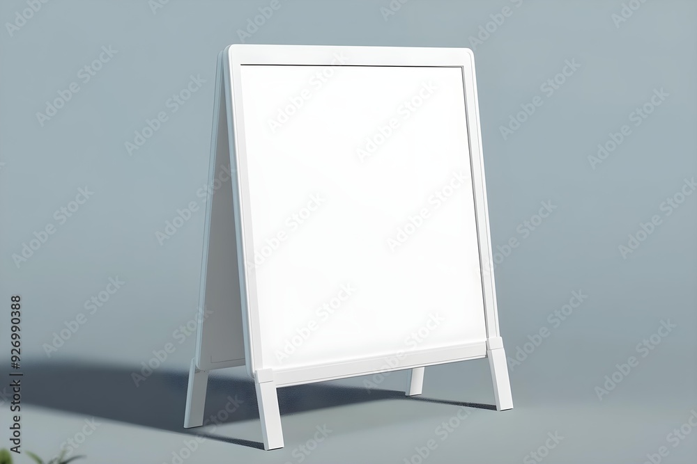Isometric White Blank Sign Mockup 3D Render Signboard Isometric White Blank Sign Mockup 3D Render Signboard
