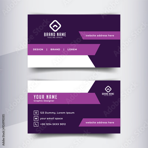 Business Card Design Template For Modern Corporate