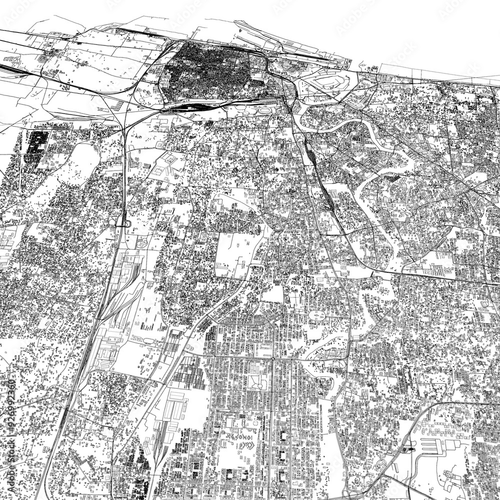 Fototapeta premium 3D illustration of city and urban in Chennai India