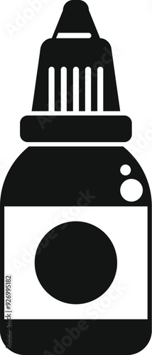 Black silhouette of a nasal spray for relieving blocked noses