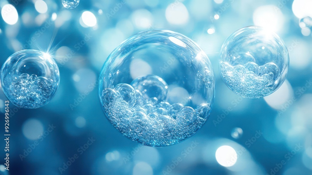 Clear water with a few air bubbles rising to the surface.