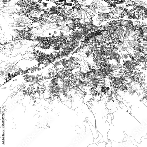 3D illustration of city and urban in Pune India