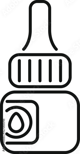 Nasal spray bottle icon. Outline nasal spray bottle vector icon for web design isolated on white background