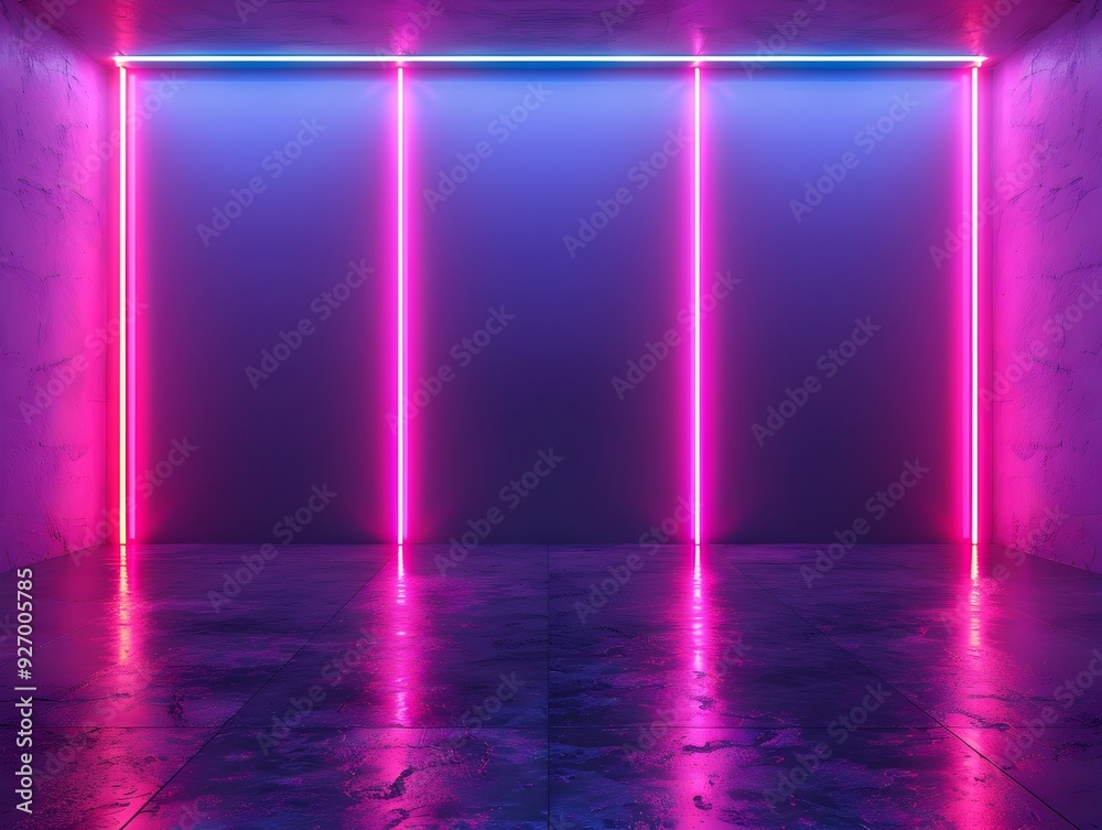 Neon Backdrop with Pulsing Lights for Innovative Product Showcases Neon Backdrop with Pulsing Lights for Innovative Product Showcases