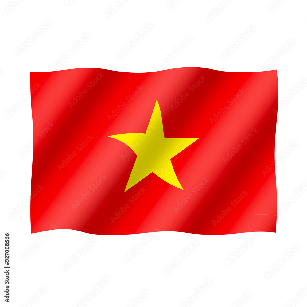 The vietnamese flag is flying beautifully The vietnamese flag is flying beautifully