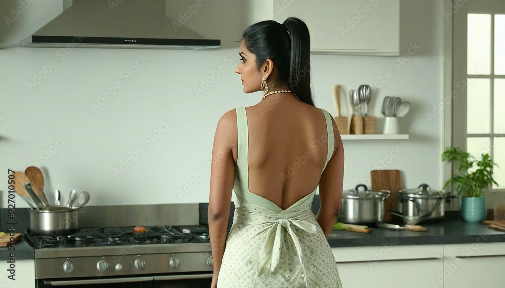 Attractive Indian woman working in the Kitchen Attractive Indian woman working in the Kitchen