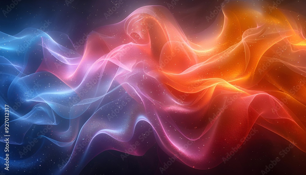 a colorful smoke in the dark. a colorful smoke in the dark.