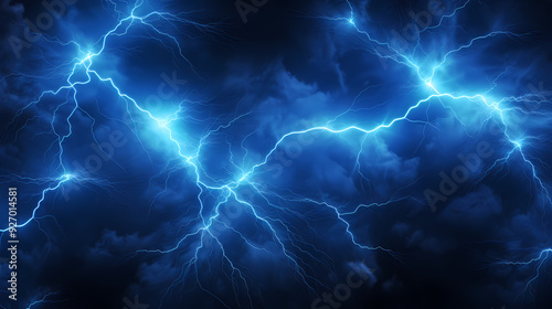 Blue lightning background