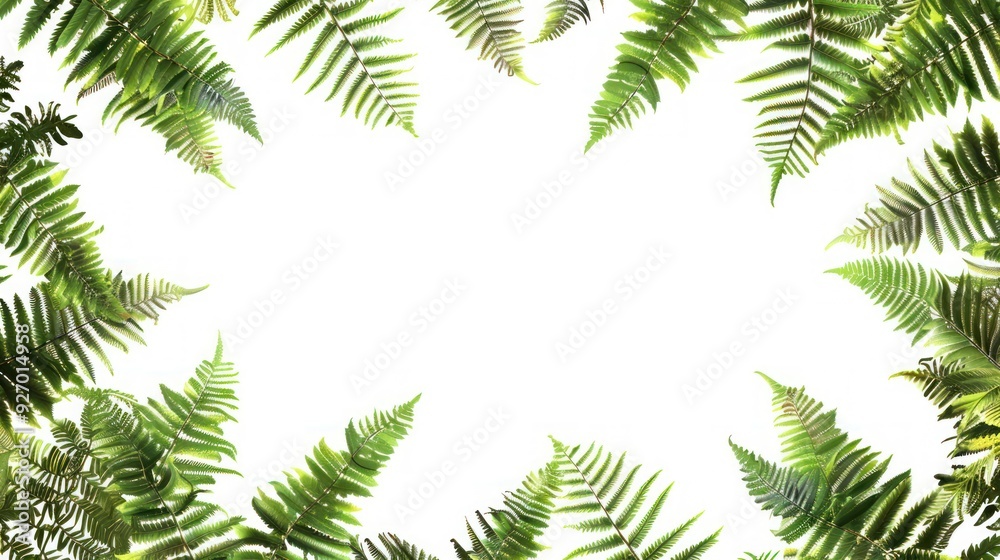 Fern Frame Isolated on White Background Fern Frame Isolated on White Background