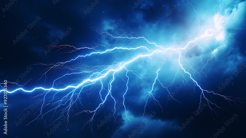 Blue lightning background