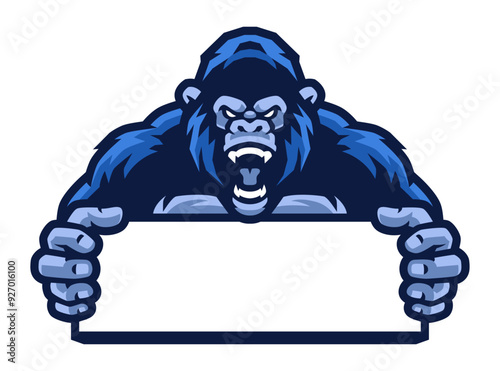 GORILLA CHARACTER MASCOT DESIGN TEMPLATE