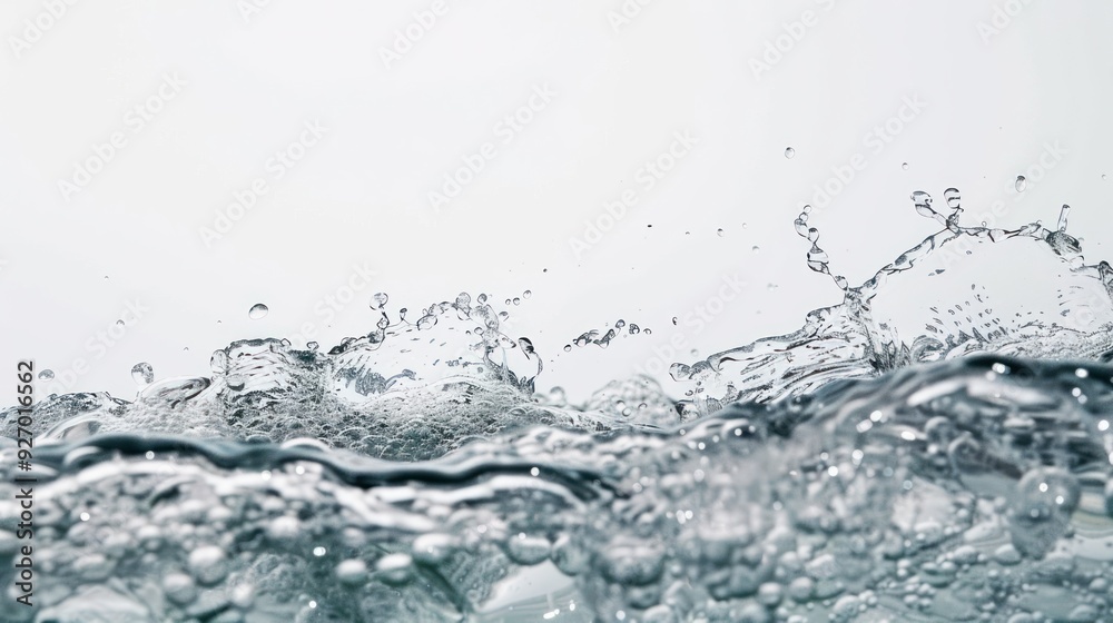 Water Splashing with Droplets and Bubbles Water Splashing with Droplets and Bubbles