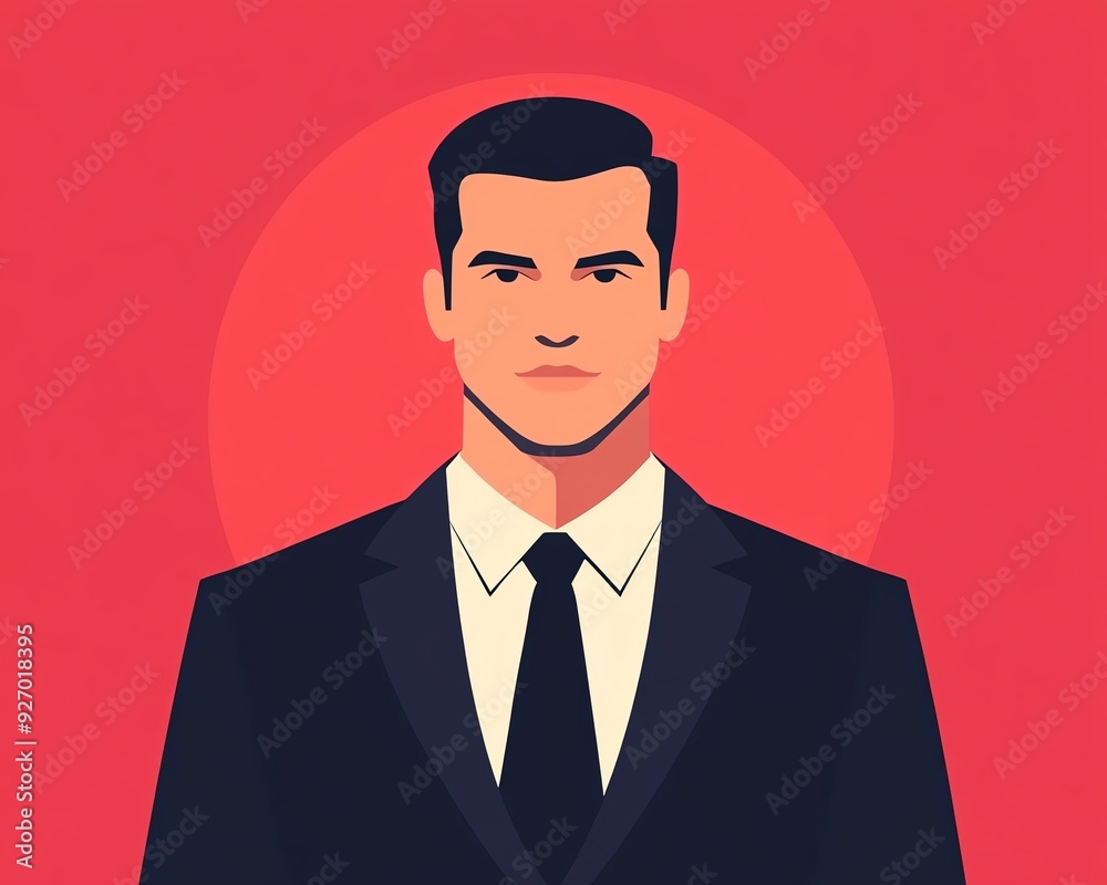 Portrait of a serious businessman in a suit and tie. Portrait of a serious businessman in a suit and tie.