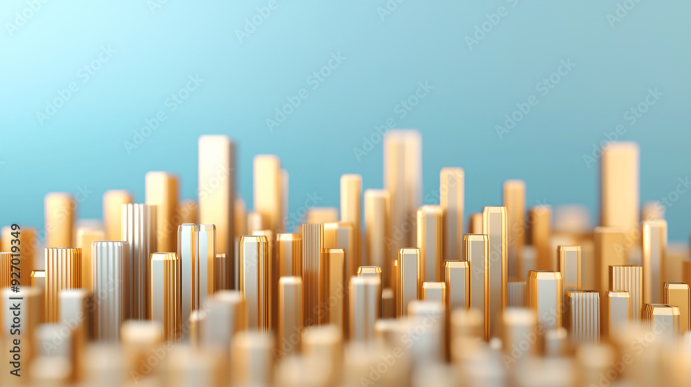 Futuristic Business Strategy Forecast with Rising Financial Trends in Urban Cities - 3D Illustration Space for Text Futuristic Business Strategy Forecast with Rising Financial Trends in Urban Cities - 3D Illustration Space for Text
