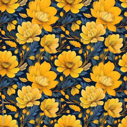 seamless pattern with flowers