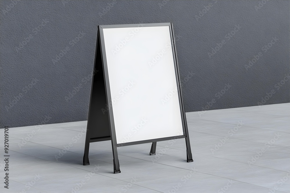 3D Stand Sandwich Signboard White Blank Mockup 3D Stand Sandwich Signboard White Blank Mockup