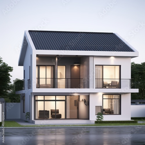 2 bedroom Modern house for sale in Bangkok, in the style of realistic rendering