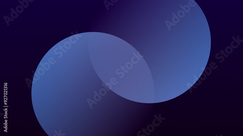 Two overlapping background circles with a small star in center. 
