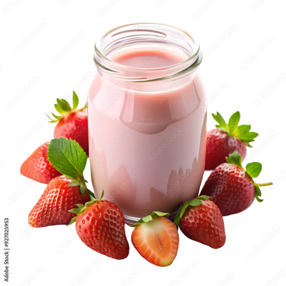 Delicious red smoothie with strawberry Delicious red smoothie with strawberry