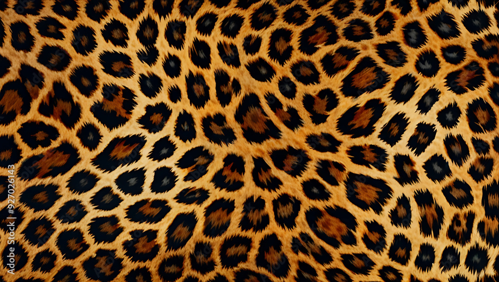 A detailed Closeup illustration capturing the intricate pattern of leopard spots, showcasing the texture and coloration in a close-up view, with copy space
A detailed Closeup illustration capturing the intricate pattern of leopard spots, showcasing the texture and coloration in a close-up view, with copy space