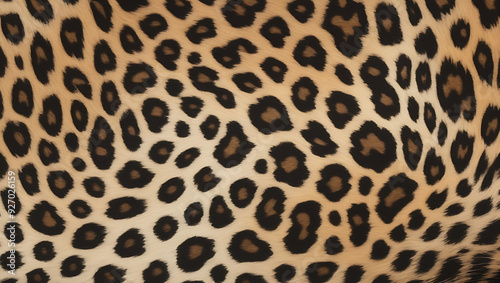 A detailed Closeup illustration capturing the intricate pattern of leopard spots, showcasing the texture and coloration in a close-up view, with copy space 