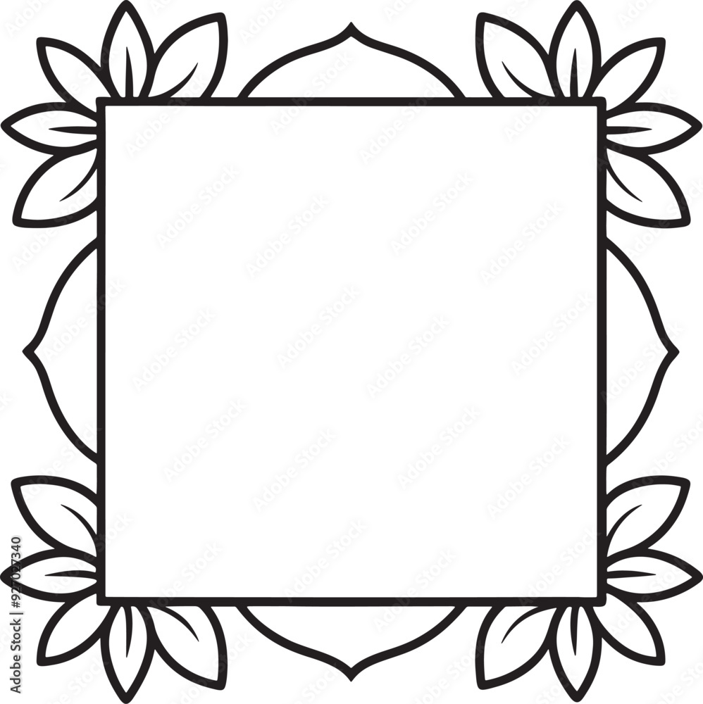 Square and Rectangular Picture Frames with Transparent Background-Versatile Frame Designs