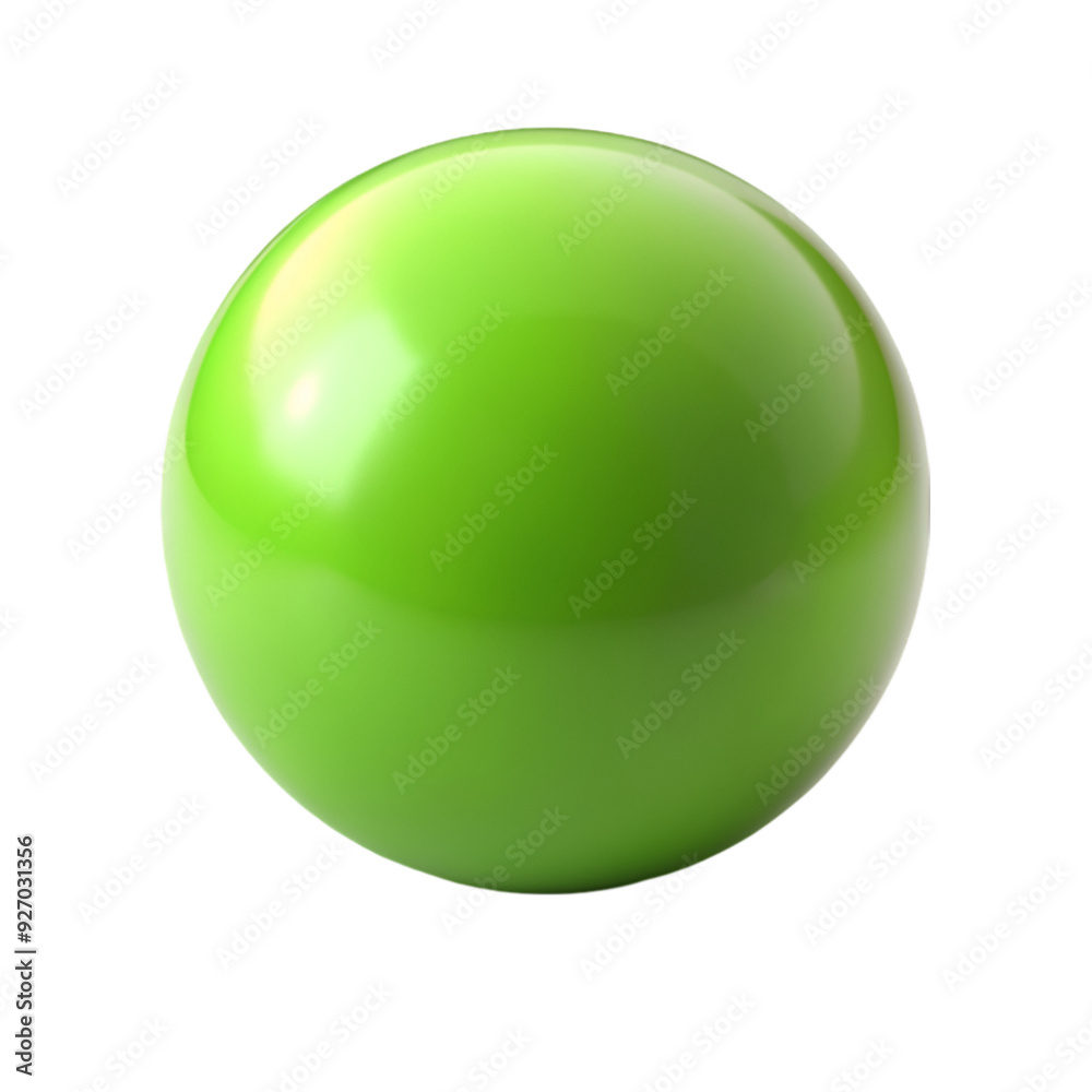 Obraz premium Green ball sphere isolated