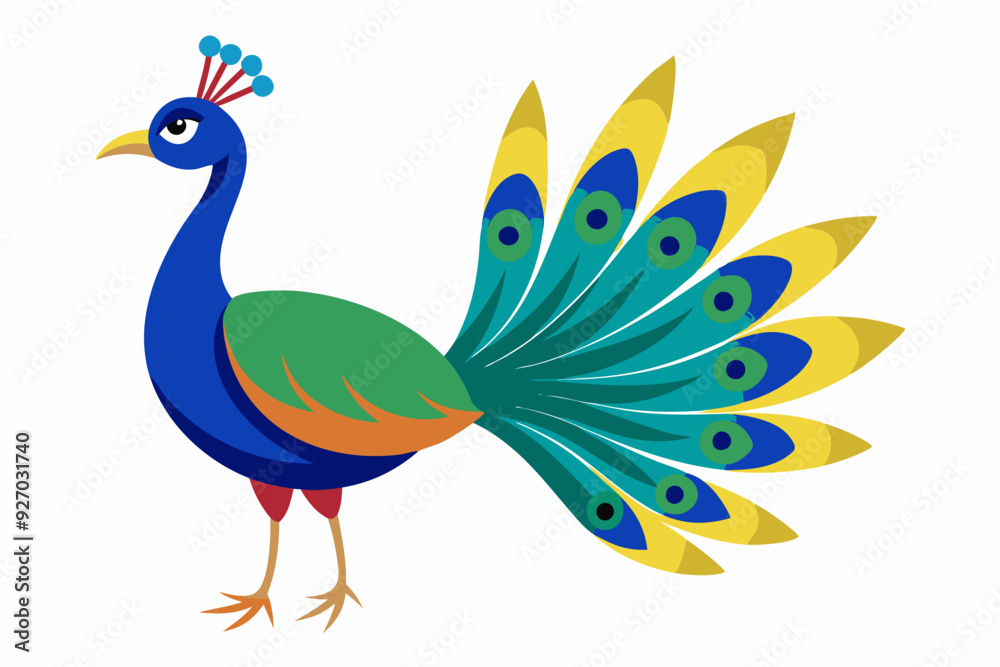 Naklejka premium Peacock vector illustration